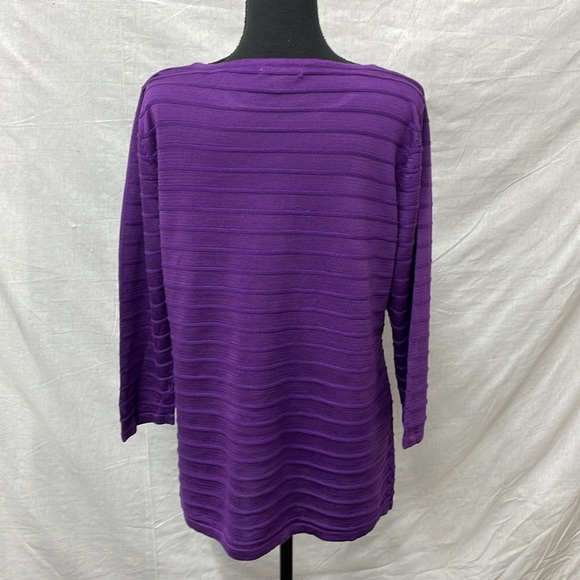 Dana Buchman purple tunic, size Large - Picture 3 of 5